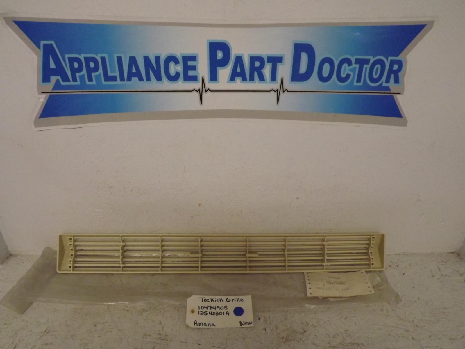 Amana Refrigerator 10474905 12540301A Toekick Grille New Amana Refrigerator 10474905 12540301A Toekick Grille New